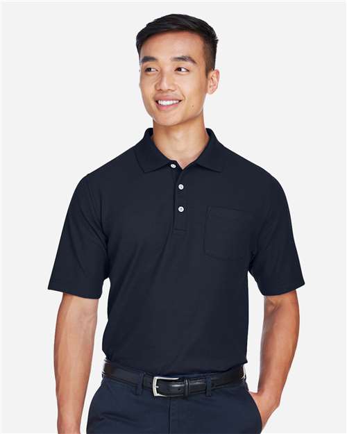 Devon & Jones Dg150p Men’s Drytec20 Performance Pocket Polo - Navy