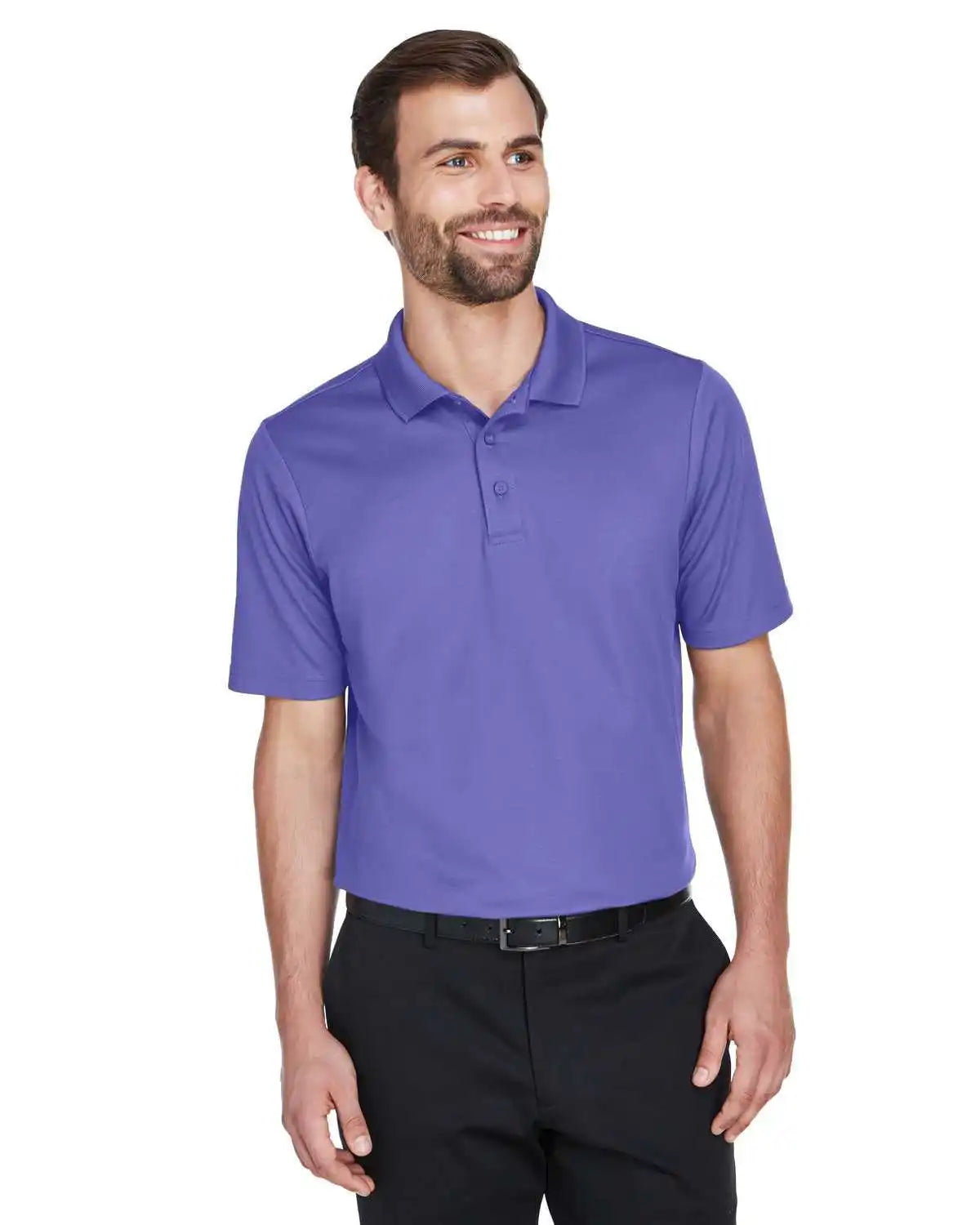 Devon &amp; Jones Dg20 Crownlux Performance Men’s Plaited Polo - Grape