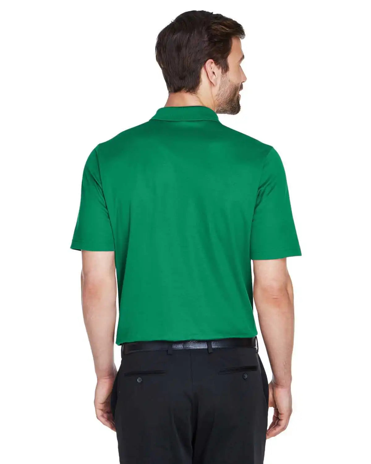 Devon &amp; Jones Dg20 Crownlux Performance Men’s Plaited Polo - Kelly Green