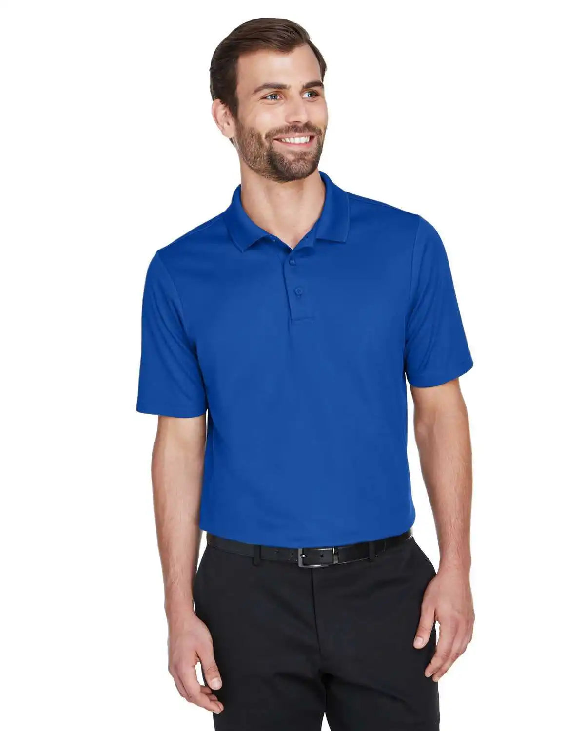 Devon &amp; Jones Dg20 Crownlux Performance Men’s Plaited Polo - True Royal