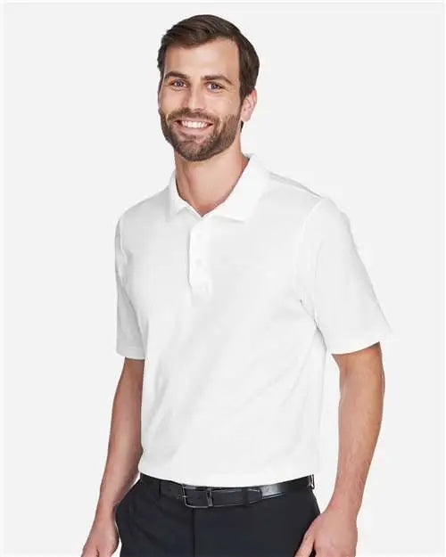 Devon & Jones Dg20 Men's Crownlux PerformanceÂ® Plaited Polo - White