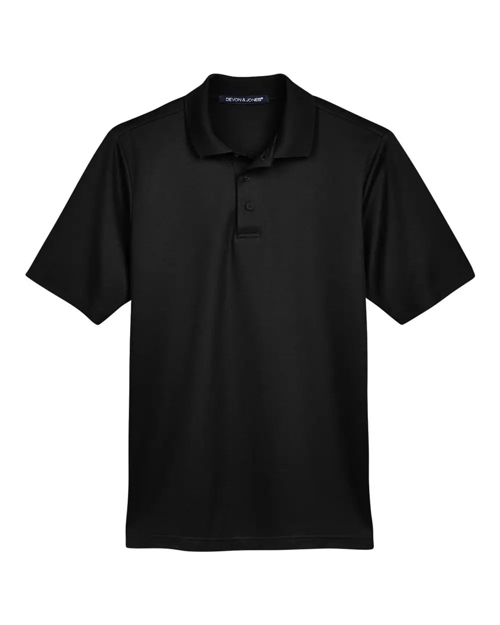 Devon & Jones Dg20 Men’s Crownlux Performanceâ Plaited Polo - Black