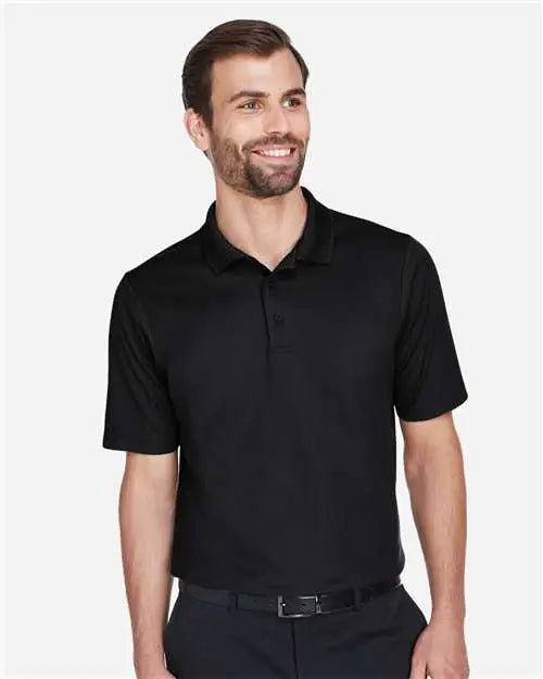 Devon & Jones Dg20 Men’s Crownlux Performanceâ Plaited Polo - Black