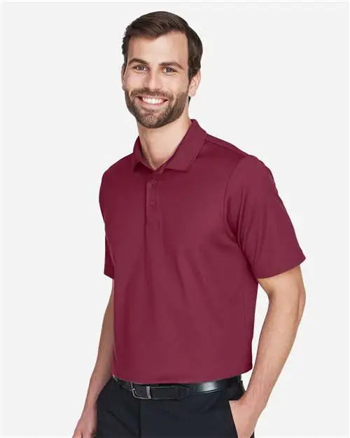 Devon & Jones Dg20 Men’s Crownlux Performanceâ Plaited Polo - Burgundy