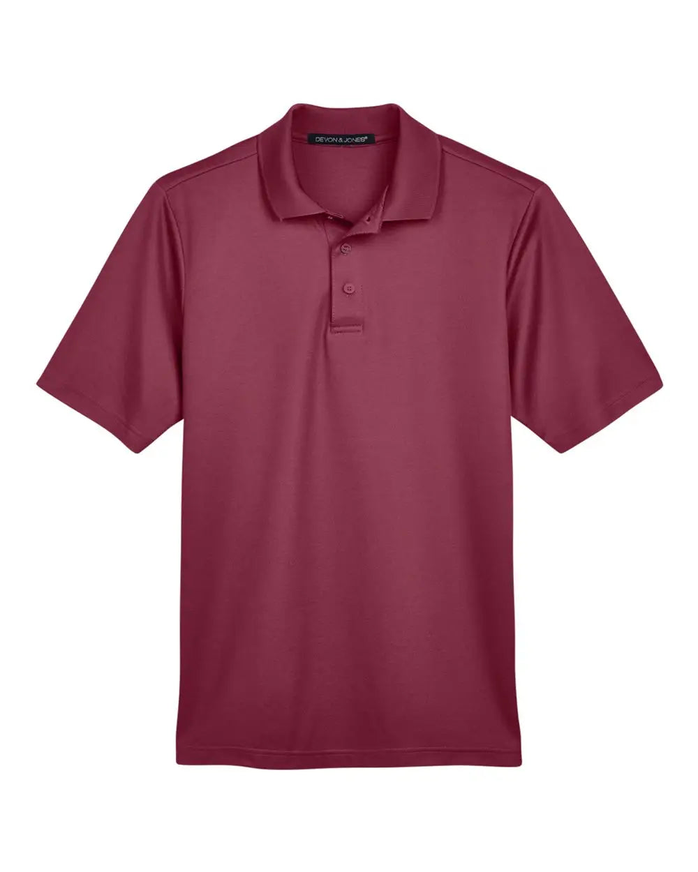 Devon & Jones Dg20 Men’s Crownlux Performanceâ Plaited Polo - Burgundy