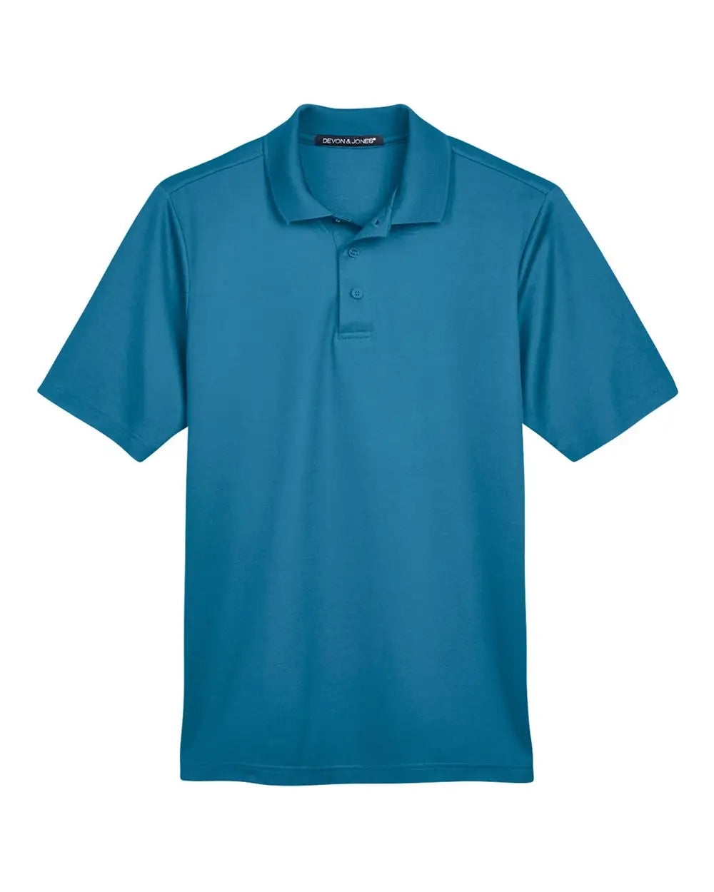 Devon & Jones Dg20 Men’s Crownlux Performanceâ Plaited Polo - Dark Teal