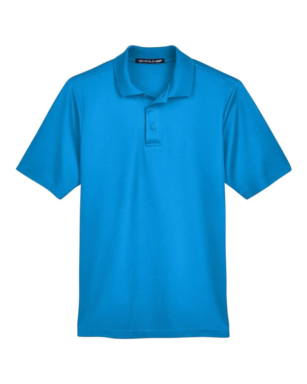 Devon & Jones Dg20 Men’s Crownlux Performanceâ Plaited Polo - Ocean Blue