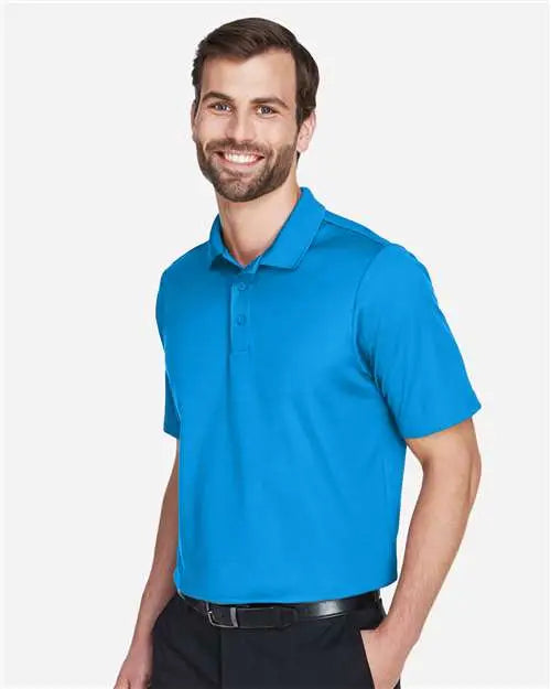 Devon & Jones Dg20 Men’s Crownlux Performanceâ Plaited Polo - Ocean Blue