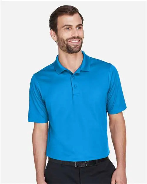 Devon & Jones Dg20 Men’s Crownlux Performanceâ Plaited Polo - Ocean Blue
