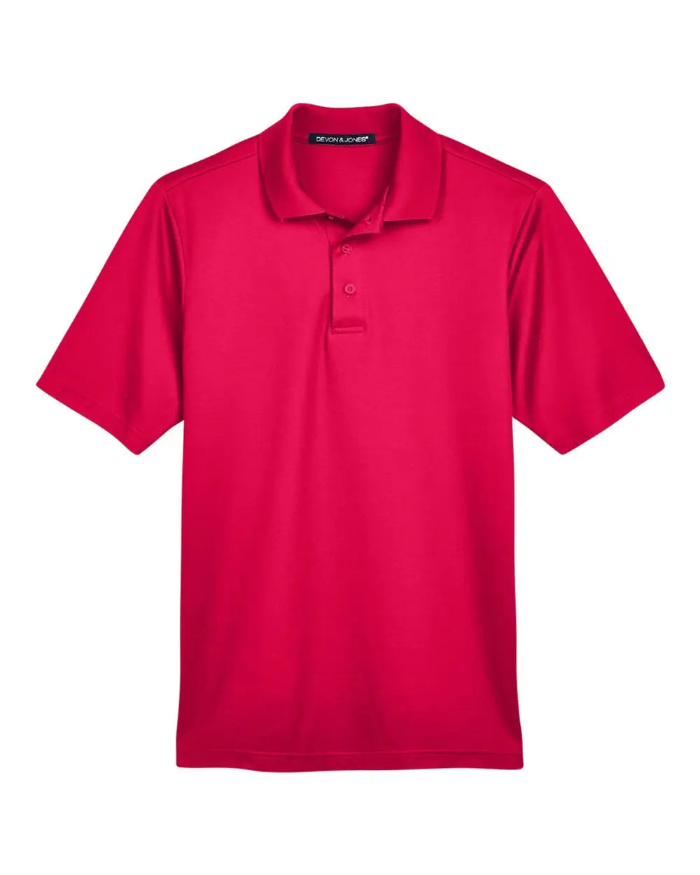 Devon & Jones Dg20 Men’s Crownlux Performanceâ Plaited Polo - Red