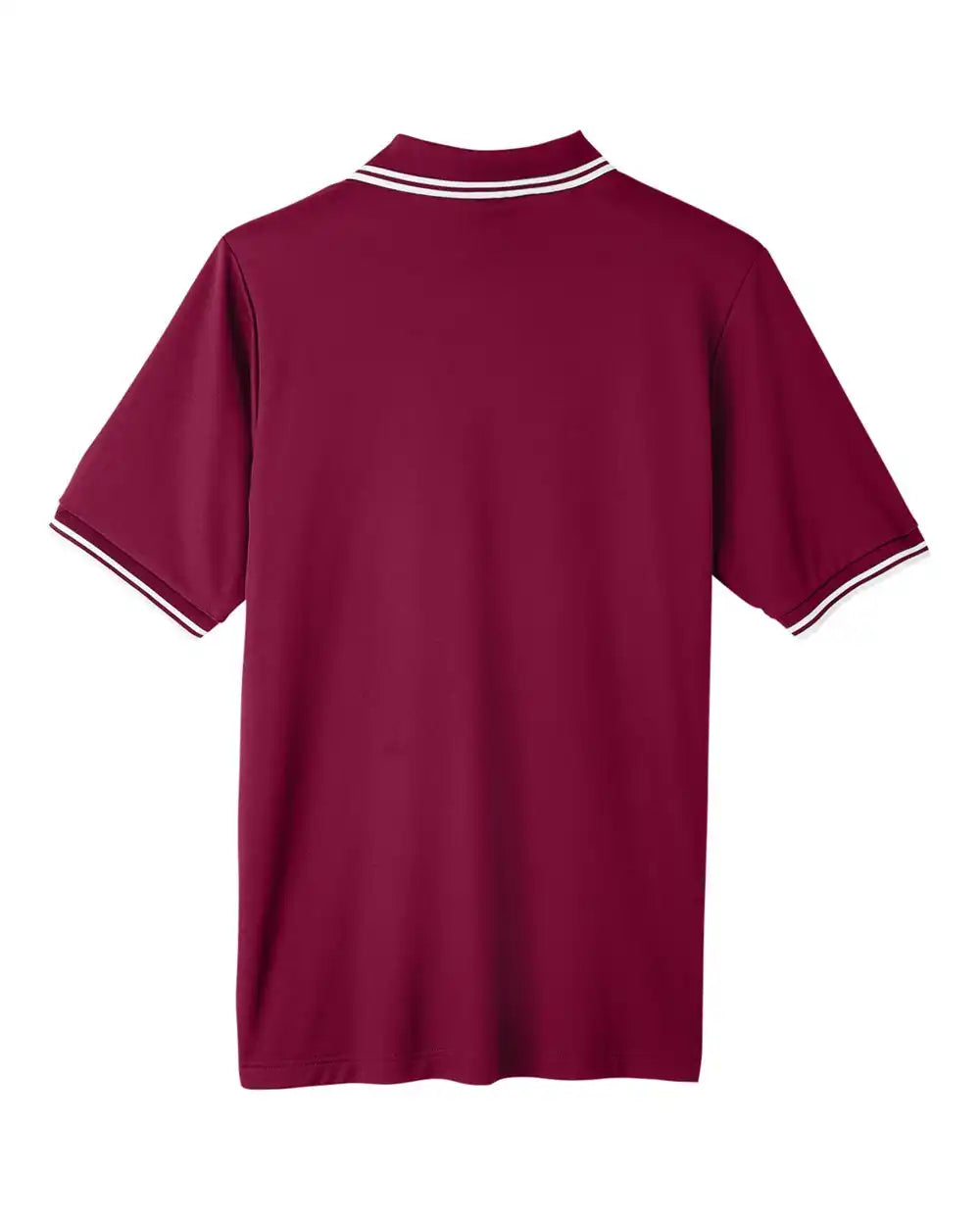 Devon & Jones Dg20c Men’s Crownlux Performance® Plaited Tipped Polo - Burgundy White - Burgundy/ / s