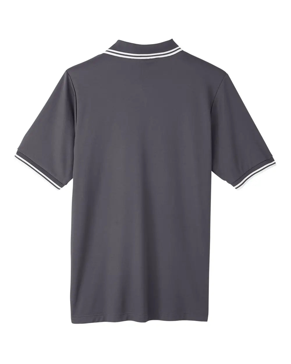 Devon & Jones Dg20c Men’s Crownlux Performanceâ Plaited Tipped Polo - Graphite White