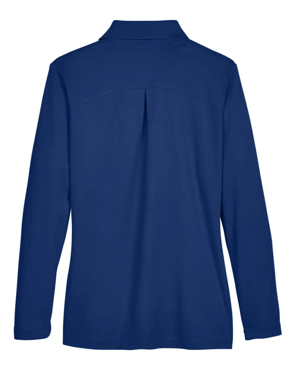 Devon & Jones Dg20lw Women's Crownlux PerformanceÂ® Plaited Long Sleeve Polo - True Royal