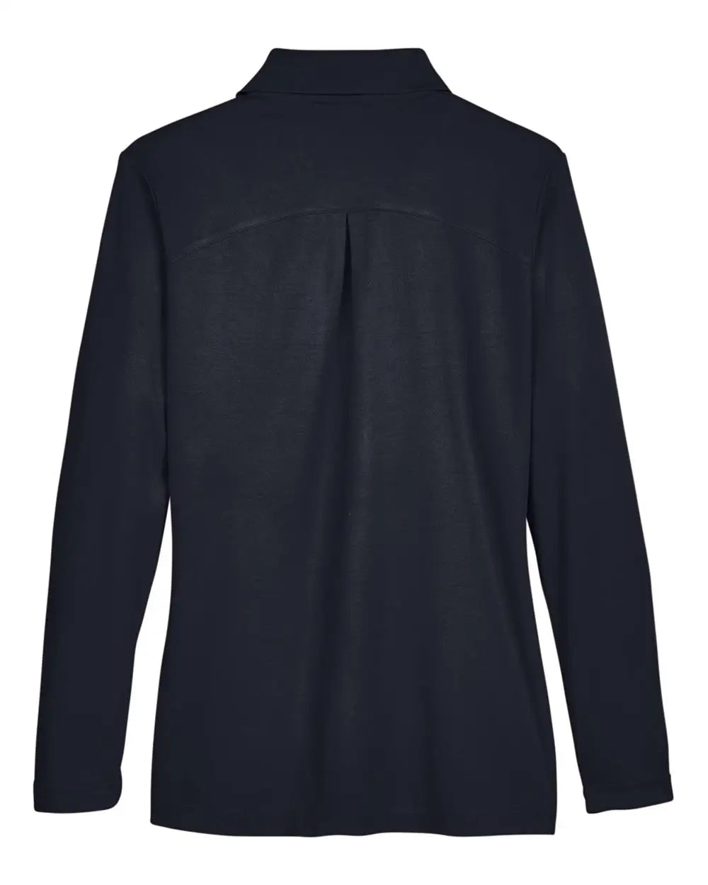 Devon & Jones Dg20lw Women’s Crownlux Performanceâ Plaited Long Sleeve Polo - Black