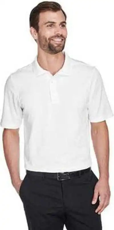Devon &amp; Jones Dg20t Crownlux Performance Men’s Tall Plaited Polo White