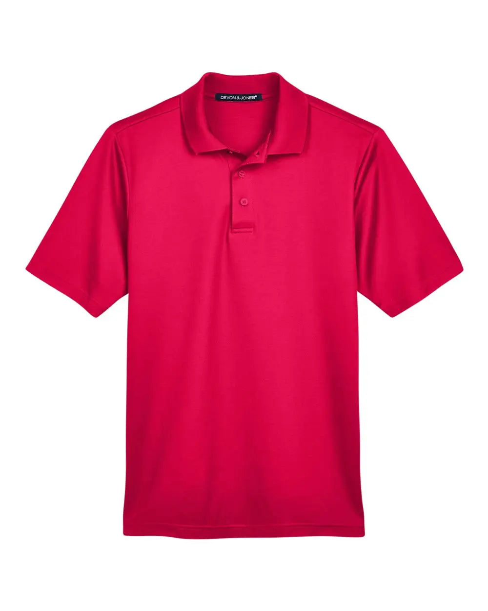 Devon & Jones Dg20t Men's Crownlux PerformanceÂ® Tall Plaited Polo - Red - Lt