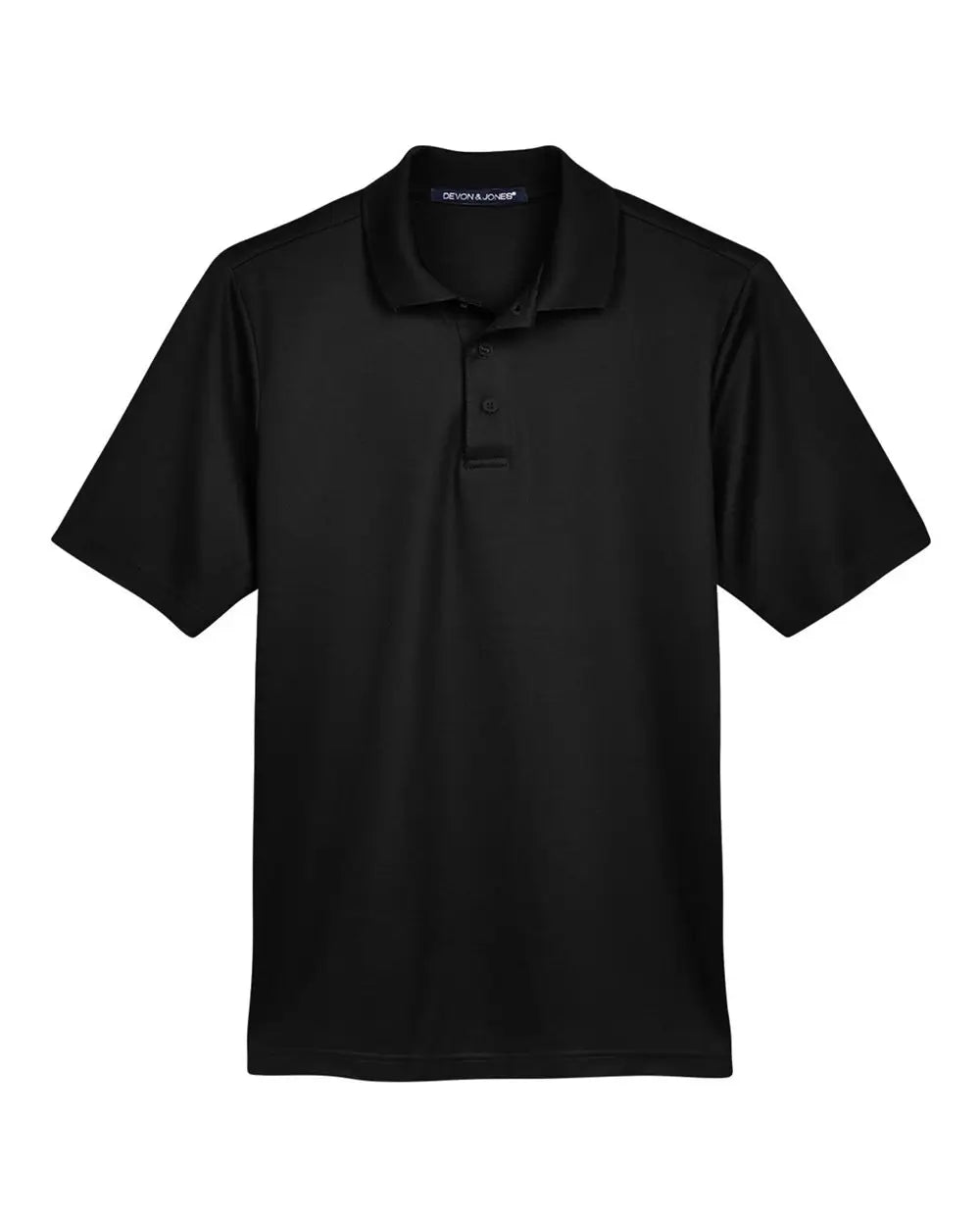 Devon & Jones Dg20t Men’s Crownlux Performanceâ Tall Plaited Polo - Black