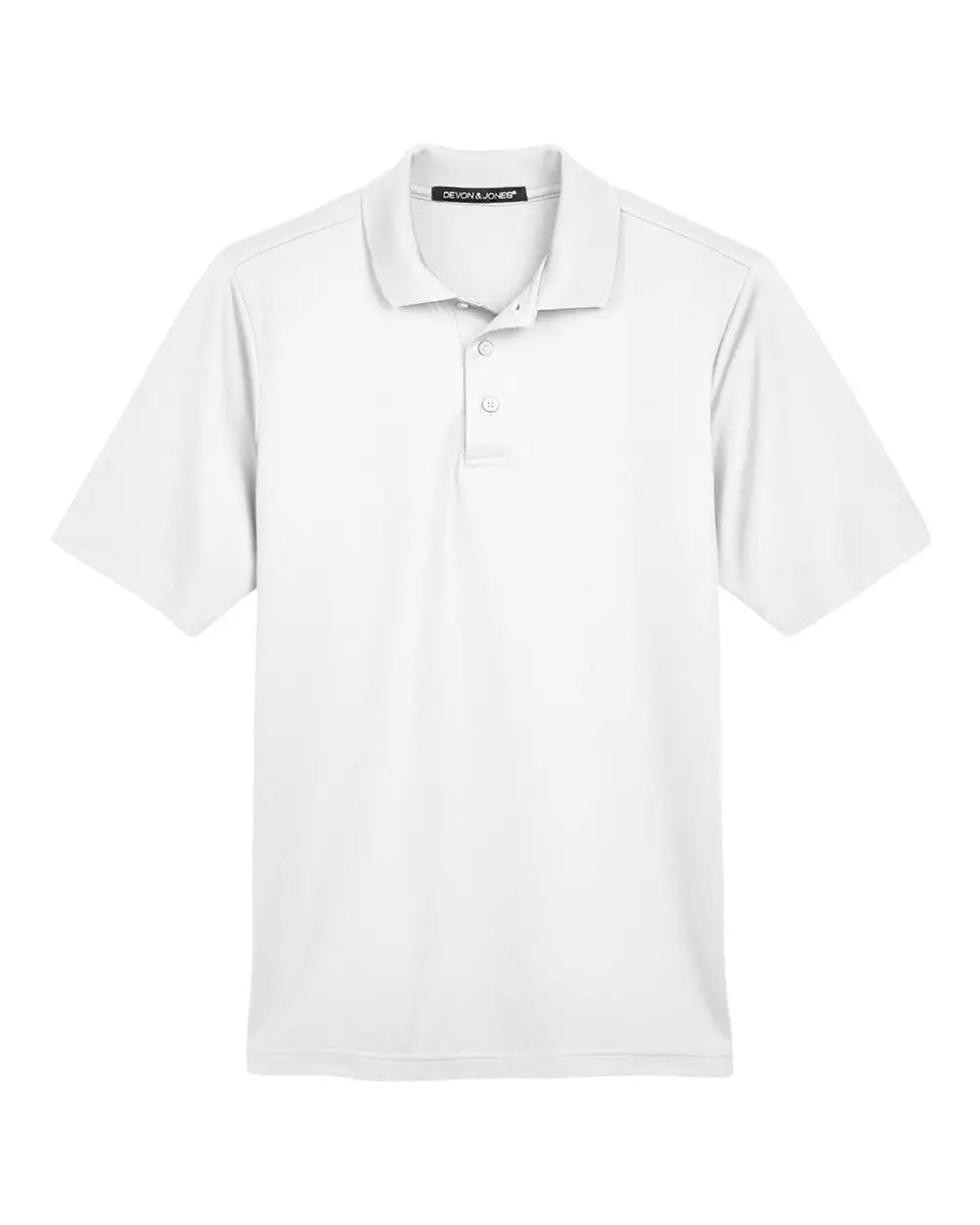 Devon & Jones Dg20t Men’s Crownlux Performanceâ Tall Plaited Polo - White