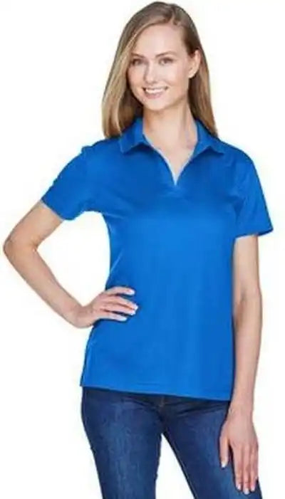 Devon &amp; Jones Dg20w Crownlux Performance Ladies’ Plaited Polo French Blue