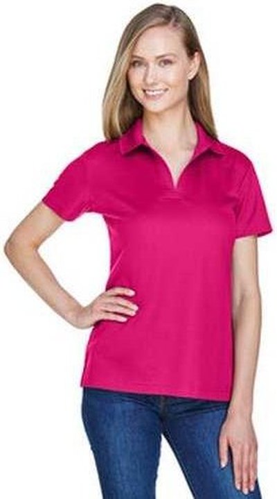 Devon & Jones Dg20w Crownlux Performance Ladies’ Plaited Polo - Crown Raspberry