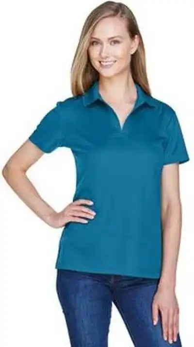 Devon & Jones Dg20w Crownlux Performance Ladies’ Plaited Polo Dark Teal