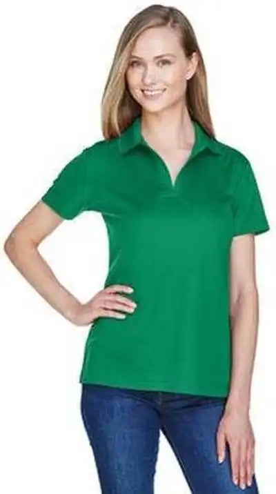 Devon &amp; Jones Dg20w Crownlux Performance Ladies’ Plaited Polo Kelly Green