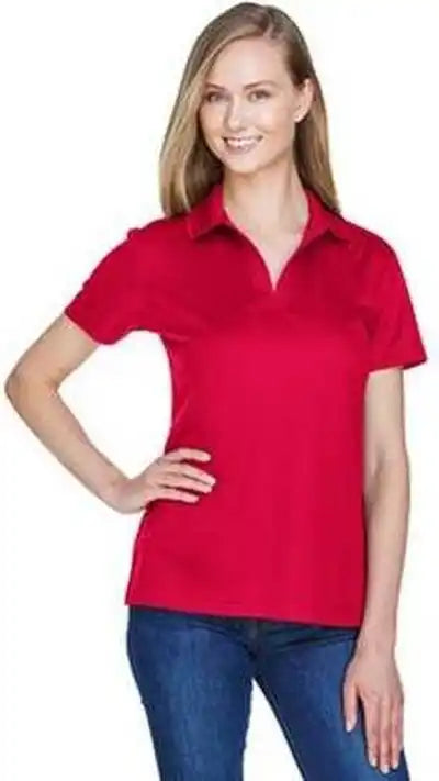 Devon &amp; Jones Dg20w Crownlux Performance Ladies’ Plaited Polo Red