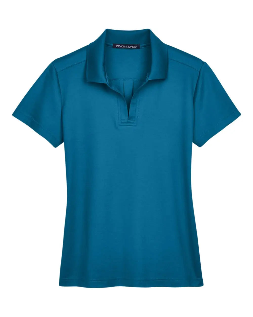 Devon & Jones Dg20w Women’s Crownlux Performanceâ Plaited Polo - Dark Teal