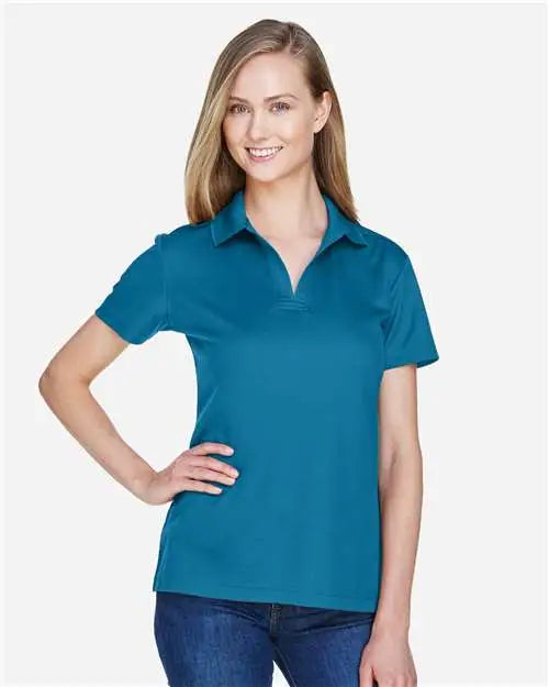 Devon & Jones Dg20w Women’s Crownlux Performanceâ Plaited Polo - Dark Teal