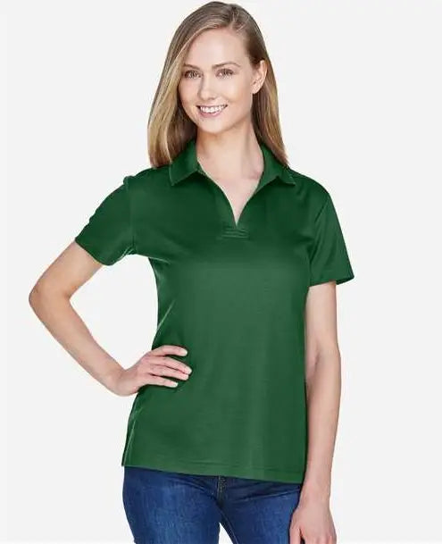 Devon & Jones Dg20w Women’s Crownlux Performanceâ Plaited Polo - Forest