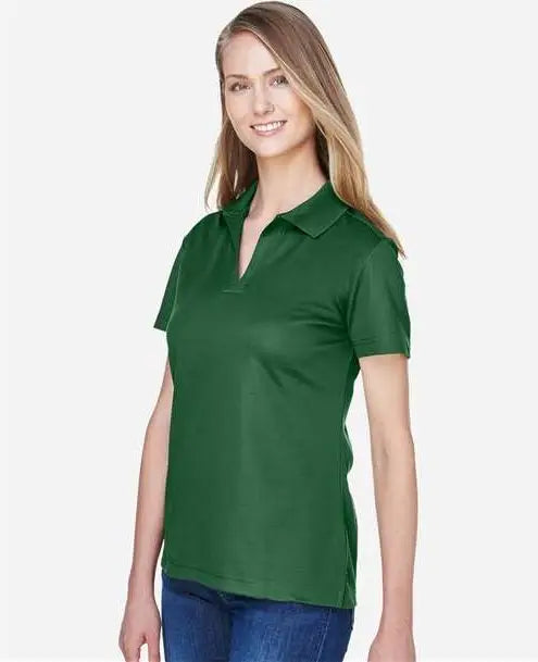 Devon & Jones Dg20w Women’s Crownlux Performanceâ Plaited Polo - Forest