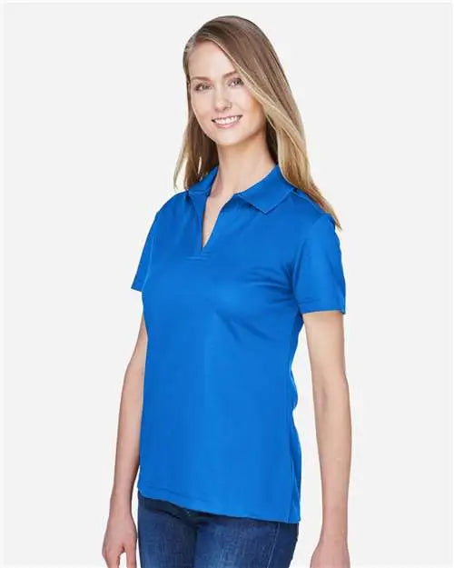 Devon & Jones Dg20w Women’s Crownlux Performanceâ Plaited Polo - French Blue