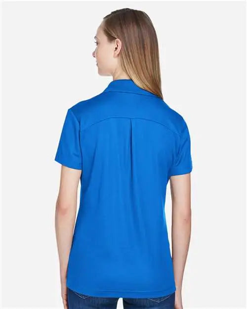 Devon & Jones Dg20w Women’s Crownlux Performanceâ Plaited Polo - French Blue