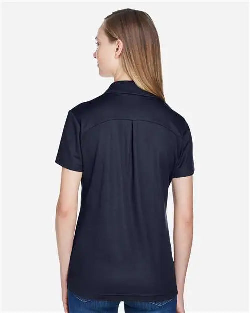 Devon & Jones Dg20w Women’s Crownlux Performanceâ Plaited Polo - Navy