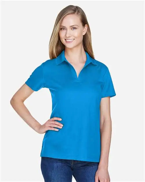 Devon & Jones Dg20w Women’s Crownlux Performanceâ Plaited Polo - Ocean Blue
