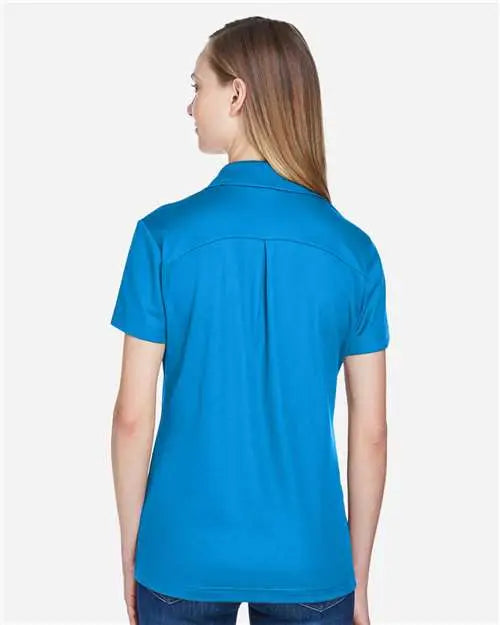 Devon & Jones Dg20w Women’s Crownlux Performanceâ Plaited Polo - Ocean Blue