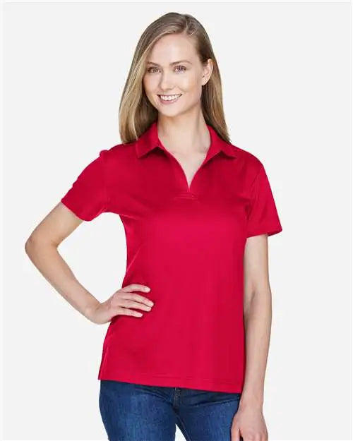 Devon & Jones Dg20w Women’s Crownlux Performanceâ Plaited Polo - Red
