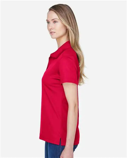 Devon & Jones Dg20w Women’s Crownlux Performanceâ Plaited Polo - Red