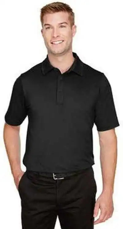 Devon &amp; Jones Dg21 Men’s Crownlux Performance Range Flex Polo - Black