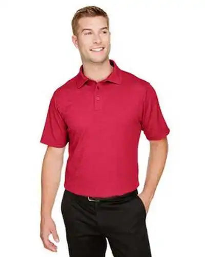 Devon &amp; Jones Dg22 Crownlux Performancemen’s Address Melange Polo Red Heather
