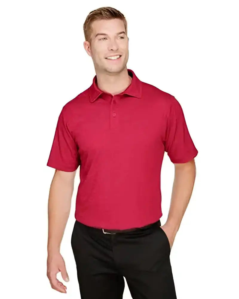 Devon & Jones Dg22 Crownlux Performancemen’s Address Melange Polo Red Heather