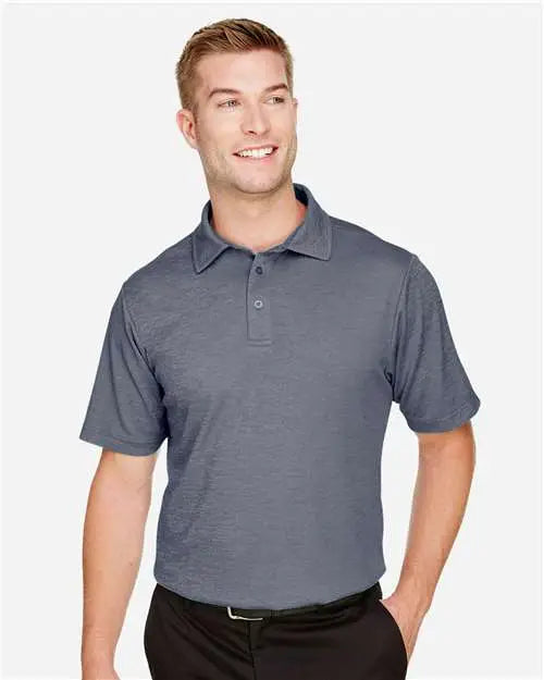 Devon & Jones Dg22 Men’s Crownlux Performanceâ Address Mãlange Polo - Navy Heather
