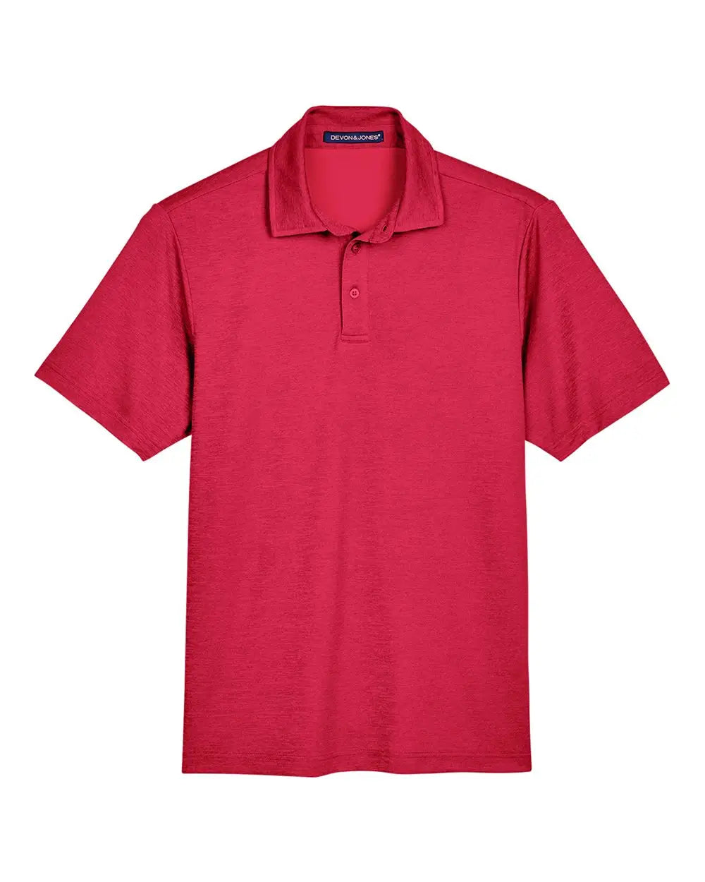 Devon & Jones Dg22 Men’s Crownlux Performanceâ Address Mãlange Polo - Red Heather