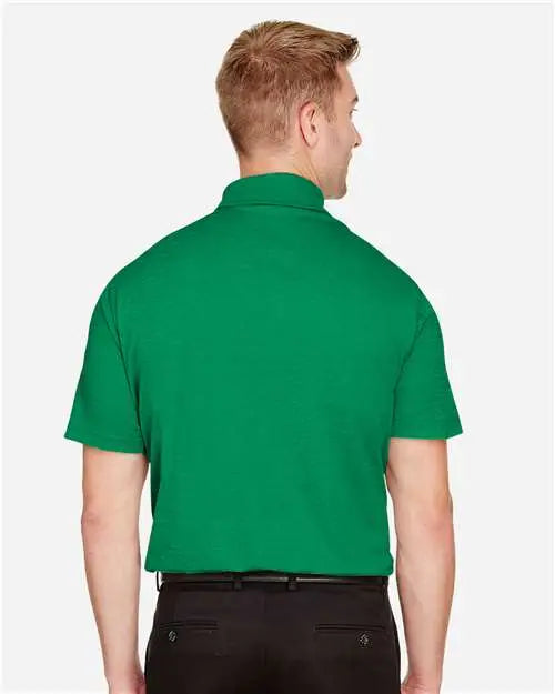 Devon & Jones Dg22 Men’s Crownlux Performanceâ Address Mãlange Polo - Kelly Green Heather