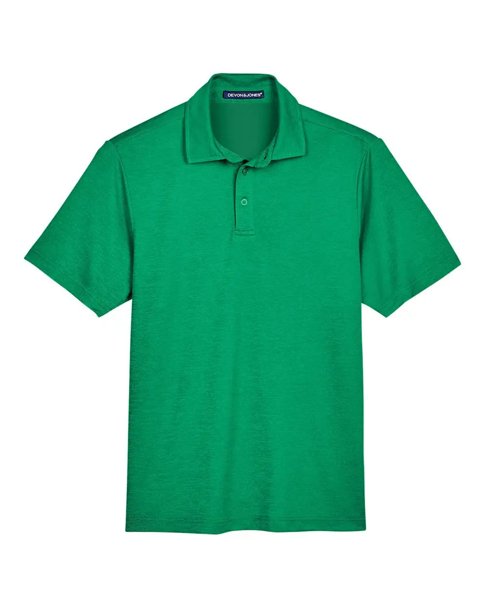 Devon & Jones Dg22 Men’s Crownlux Performanceâ Address Mãlange Polo - Kelly Green Heather