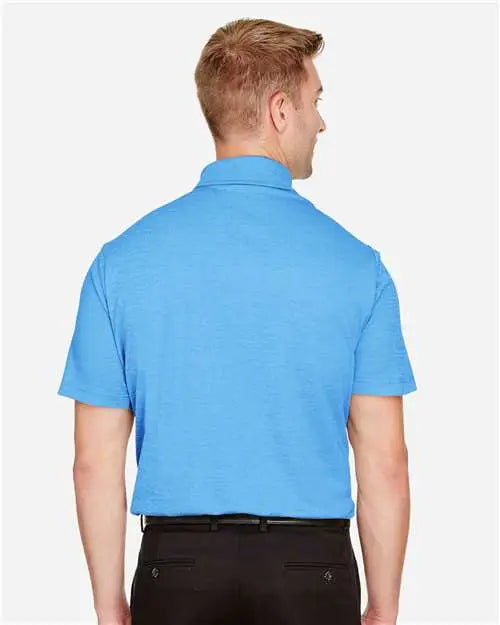 Devon & Jones Dg22 Men’s Crownlux Performanceâ Address Mãlange Polo - Ocean Blue Heather
