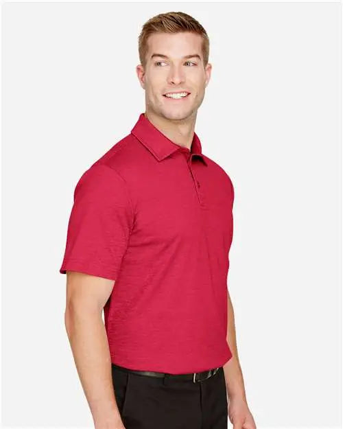 Devon & Jones Dg22 Men’s Crownlux Performanceâ Address Mãlange Polo - Red Heather