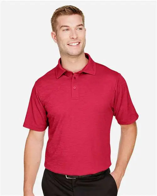 Devon & Jones Dg22 Men’s Crownlux Performanceâ Address Mãlange Polo - Red Heather