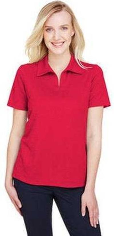 Devon & Jones Dg22w Crownlux Performanceladies’ Address Melange Polo - Red Heather