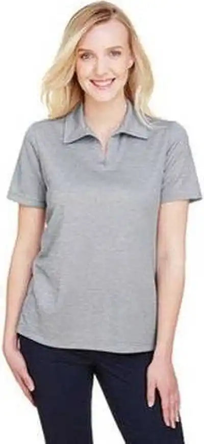 Devon & Jones Dg22w Crownlux Performanceladies’ Address Melange Polo Gray Heather